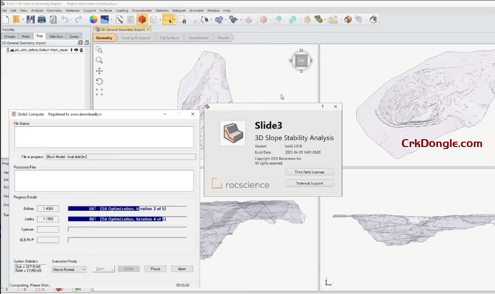 Rocscience RS3 v4.0_3D Finite Element Software For Advanced Analysis