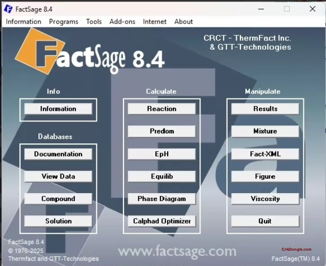 FactSage 8.4-Engineering software Download